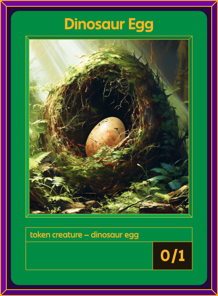 Dinosaur / Egg token